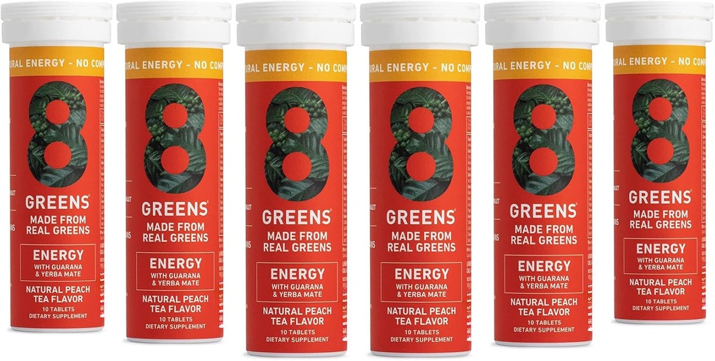 8Greens Supergreens Tablets | Super Greens Powder Superfood Tablet, Metabolism Immunity & Focus, Daily Greens Effervescent Tablets, Organic: Aloe Vera, Spirulina, Chlorella, Energy, 60 Servings