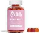 Baby Blues Women's Multivitamin Gummys – Daily Energy, Immune, Mood & Beauty Support – Vegan 配有Biotin,维生素C, D3, B12, 锌和铁的妈妈的厨艺补充品