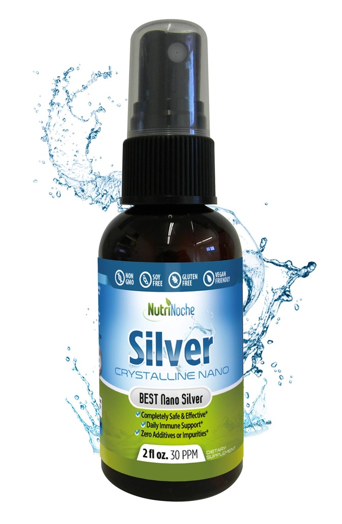Nutrinoche Ultra纯单体银喷 -- -- 优秀的日照免疫支持 -- -- 99.99% Nano粒子 -- -- 超纯银水溶液 -- -- 2 Ounces -- -- 30ppm