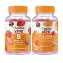生活B 复合型儿童 + 含维生素D 儿童的钙, Gummys Bundle - 大品尝, 维生素补充, Gluten Free, GMO Free, Chewable Gummy