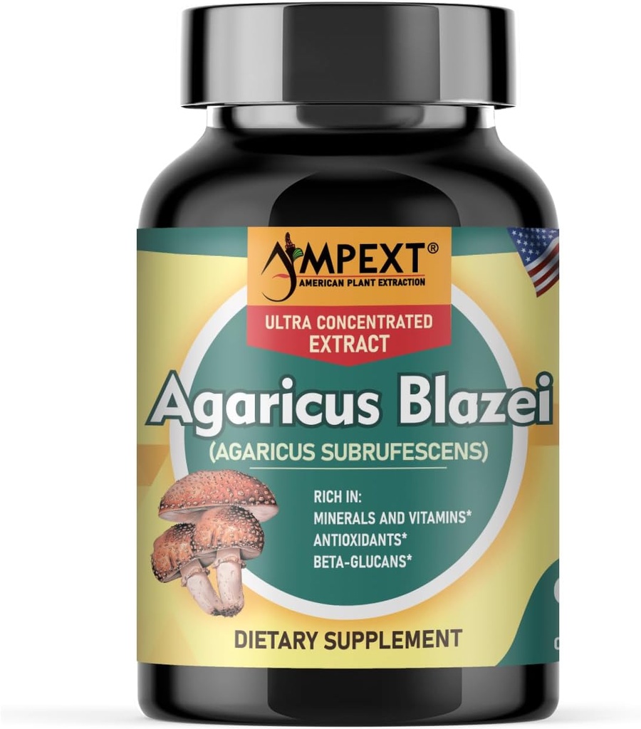 Agaricus Blazei 蘑菇提取器 - Immune boost, 平衡级, 适应性属性 - 90 Capsules