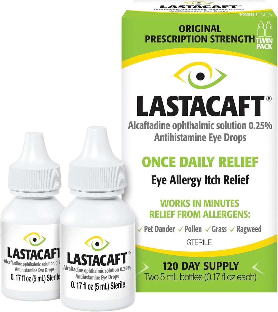 LASTACAFT 一旦每日眼部过敏性痒滴, (2个计数) 120天供应, 独家