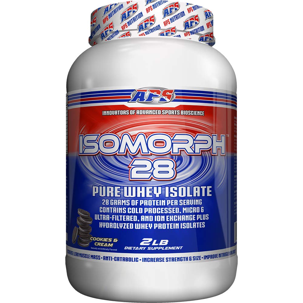 APS 营养 IsoMorph 28 蛋白质粉 | 纯 Whey 孤立 | 冷压 超过滤 和 离子交换 | 28g 蛋白质 | 2 磅(饼干和奶油)