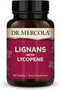 Mercola Lignans博士,配有Lycopene补充材料,30名服务员(30名卡普勒斯)、非转基因生物、大豆自由、Gluten自由