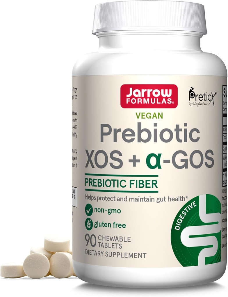 预生XOS + GOS 预生Fiber,Gut支持的补编,90 Chewable Gut保健片,30天供应