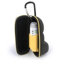 CASEMATIX Asthma Inhaler案,与兰伊德和Clip在Keychain Carabiner上,Inhaler Holder扩展以适应标准救援和4英寸以下的新Albuterol Inhaler设备 - 仅包括Asthma案