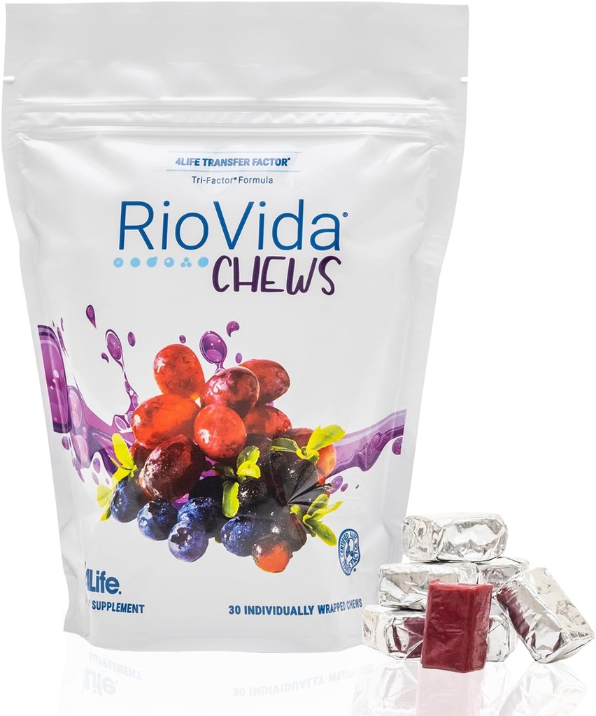 4Life RioVida Chews,《支持免疫系统与健康老龄化》,《Acai Berry与转移因子蛋白 - 30 Chews》