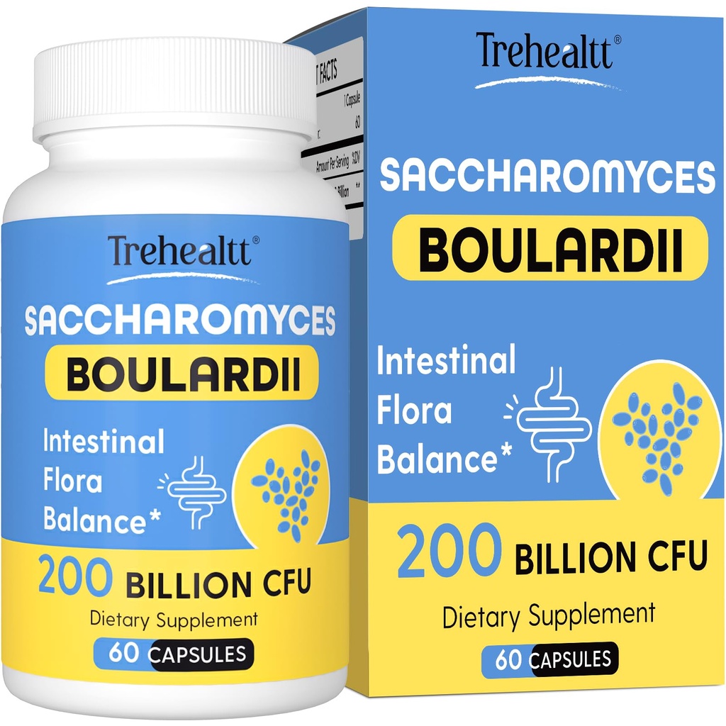 Saccharomyces Boulardii Probiotics 200亿科联、临床研究的妇女和男子肠胃、Gut、Imune和消化健康、酸阻力和大陆架稳定、60天供应