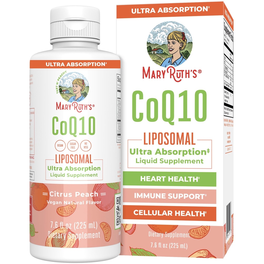 MaryRuth 有机体 液体维生素 QQ 10 心脏健康,用于米托琴管支持和免疫系统 Vegan Non-GMO → 7.6 Fl Oz → 45 服务