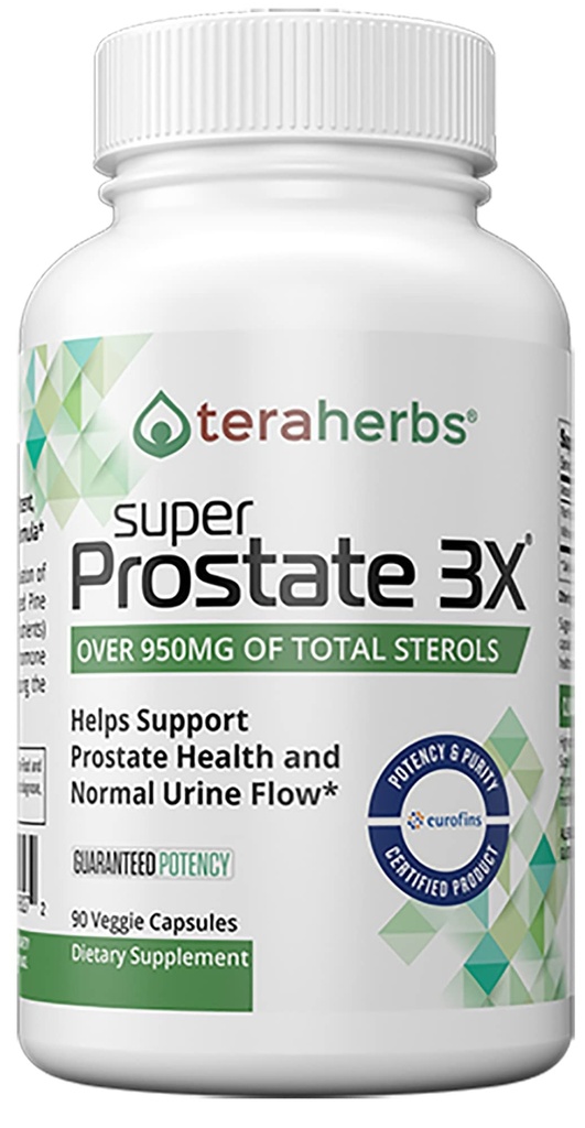 teraherbs 超级前列腺3X - Bladder Control, & 支持 扩展前列腺和频繁尿液 - 男性前列腺补充剂 - 90 Capsules