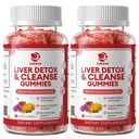 2 Pack Lukaree Liver Cleanse Detox & Reference Gummys – 糖无糖牛奶硝酸盐补充剂 w/Artichok & L-Glutathione - 超集中草药 Liver支持男女 - Vegan,60 Counter