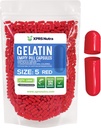 XPRS Nutra Size 5 Empty Capsules - 1000 Count Very Small Empty Gelatin Capsules - Pills DIY Capsule Filling - Fillable Pill Gel Caps for Do-It-Yourself Vitamin Supplements (Red)