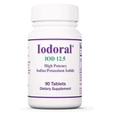 Optimox Iodoral 12.5 mg 补充 - 碘补充剂,男女甲状腺素支持,Lugol溶液药剂,碘化钾片,每日矿物综合体 - 90个计数