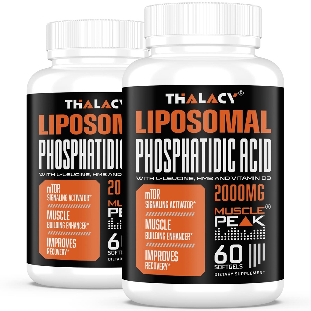 2000mg Liposomal Phosphatidic Acid(PA) |肌肉建构器,高吸收性肌肉增殖  Men肌肉增生器,mTOR蛋白质合成与精液体质,强力,120卡普尔