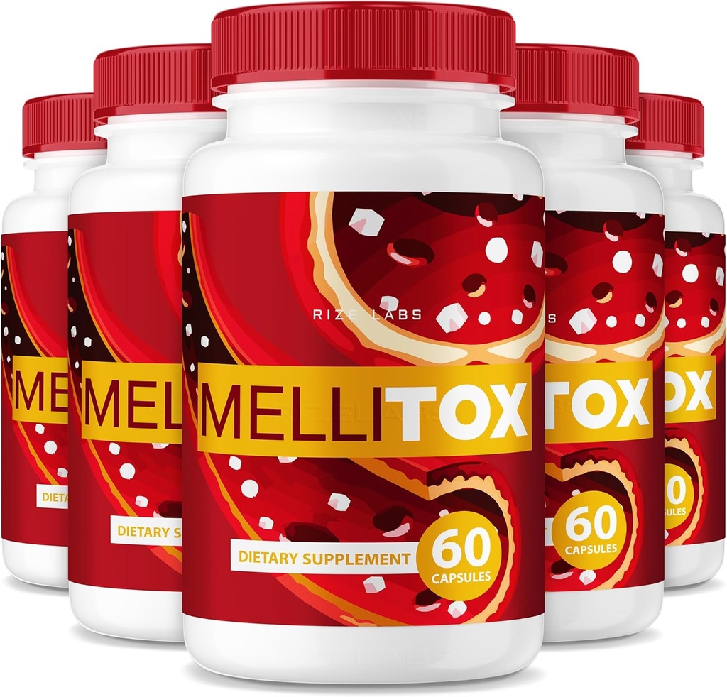 (5 Pack) MelliTox Capsules, MelliTox 补充体解毒, MelliTox 最大强度公式, MelliTox 药丸用于健康细胞, MelliTox Pastillas Review (300 Capsules)