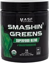 MASF Smashin's Greens Superfood Blend NSF Sport, 超级绿地消化健康, Spirulina, Chlorella, Bloat Relief, 8.47 Ounce (Pack of 1)