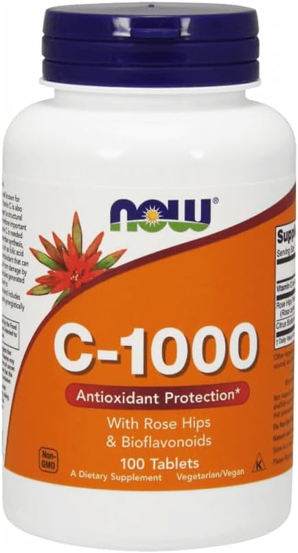 现在食品维生素C-1000 Veg Capsules,100 Veg Capsules Per Bottle