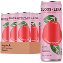 Gloss Leaf Collagen Iced Tea (Zero-Sugar,Peach):含Collagen Peptides蛋白与维生素C,美与抗衰老,12 Fl Oz,6 Pack的黑茶