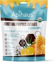 蜂蜜和Propolis Lozenges 各种Flavors,新鲜的呼吸 - 喉咙 - 免疫支持与维生素C,维生素D和锌,20个伯爵