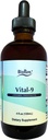 BioPure Vital-9 Liposomal Phospolibid – Potent Botanical 组合 8 草药提取剂和 Liposomes 支持呼吸剂, Gut, Imune 函数, Soothe Throat, & More – 4 f. oz.