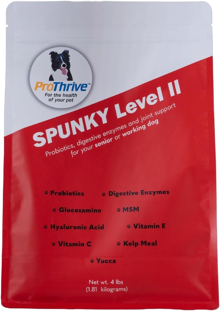 Spunky II级 Hip和Dogs联合补充品,Glucosamine for Dogs with MSM, Dog维生素和补充品帮助文摘,Dog 联合补充品 - 4LB