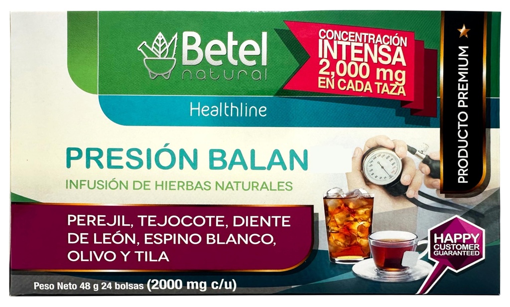 PresionBalan Tea by Betel Natural - 对压力的健康支持 - 24 茶袋