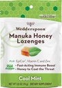 Wedderspoon Manuka 蜂蜜豁免 Lozenges, Cool Mint, 2.6 Oz (Pack of 1), 真正的新西兰蜂蜜, 两小时内的快速豁免