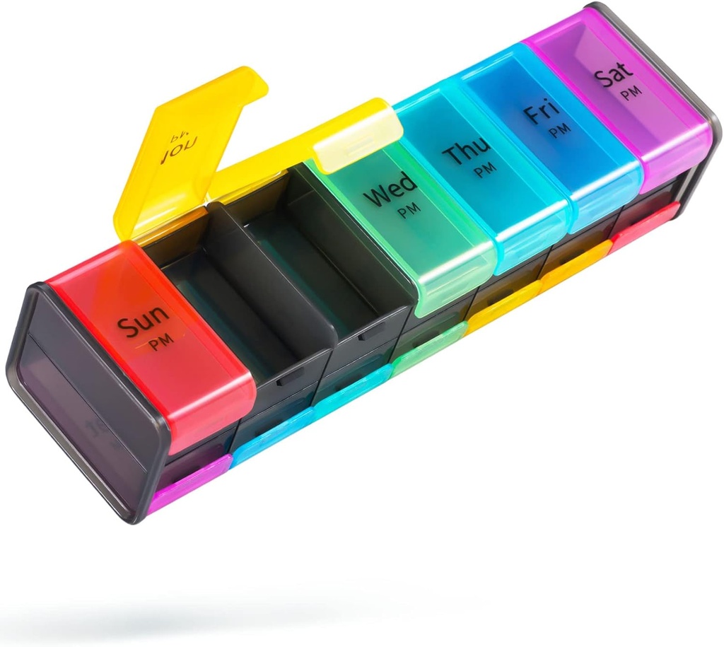 Extra Large Pill Organizer 2 Times a Day, Big Weekly Pill Box Organizer, Huge 7 Day, AM PM Pill Case, Giant Daily Pill Container with 14 Compartment for All Meds(Double-Sided)