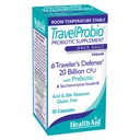 健康援助旅行 Probio 20亿CFU Probiotic – Saccharomyces boulardii + Prebiotic(FOS), Acid & Bile‐Resistant – Once‐Daily Vegan, Gluten‐Free, Room‐Temp Stable – 旅行消化支持