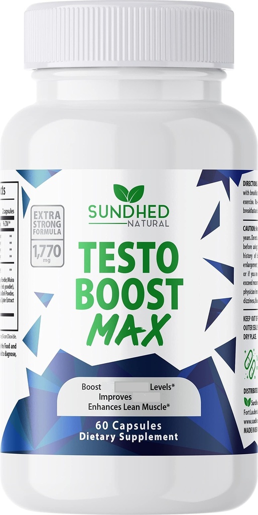 Testo Boost Max – 自然Stamina 男性助推器 – 强化自然能源, Stamina 和 力量助推器