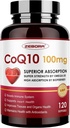 CoQ10-100mg-Softgels配有PQQ,BioPerine & Omega-3,Coenzyme Q10 高吸力,强抗氧化剂,支持心脏和能量生产的补充