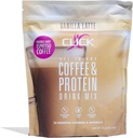 点击咖啡蛋白粉 双镜头 Espresso 16g 蛋白质 23 基本维生素 低卡路里食品替代 150mg 咖啡因 Gluten Free QQ 无人工火焰或颜色 香草