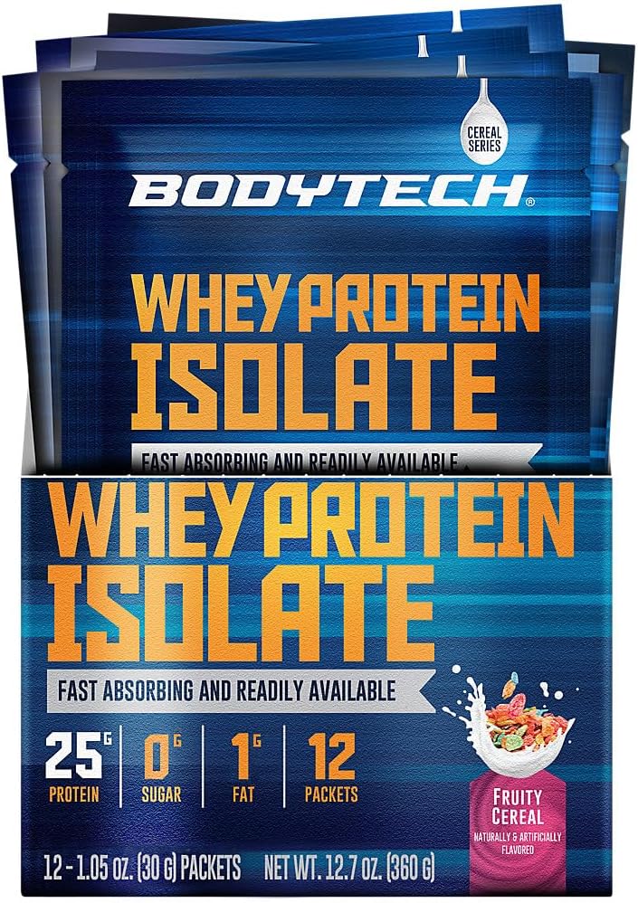 Bobittech Whei 蛋白质孤立粉 - 水果谷物(十二元1.04 oz. packets)