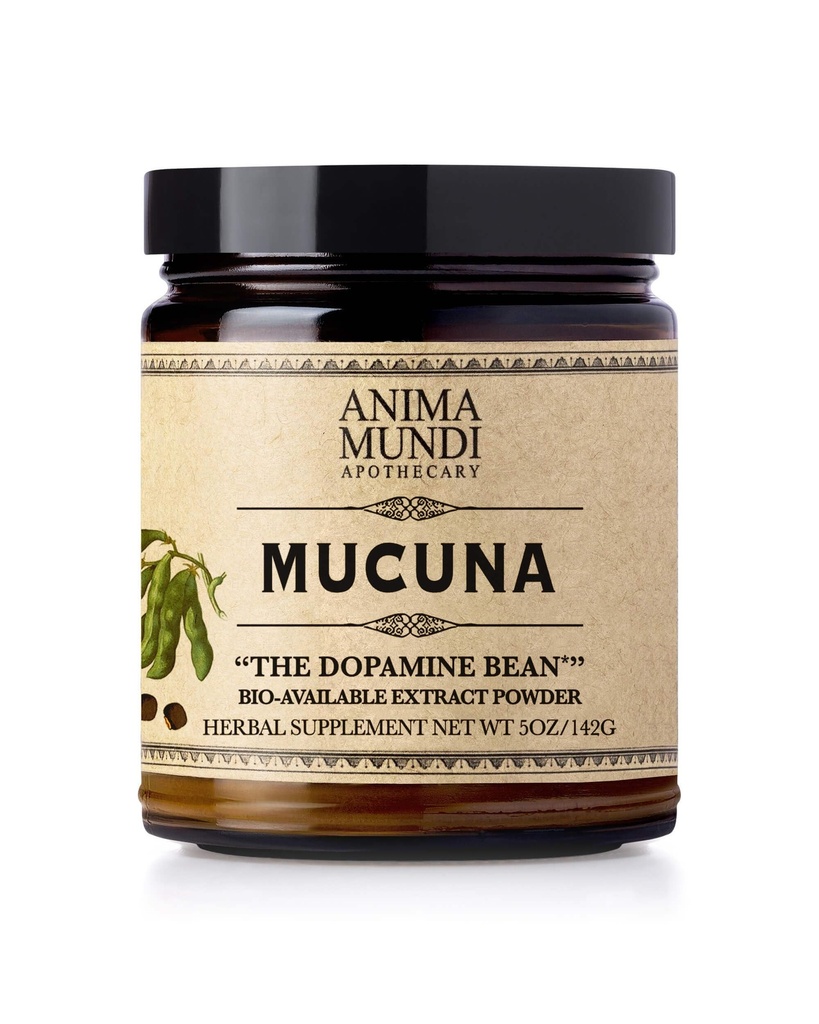 Anima Mundi Apotheary Mucuna Powder - 适应性木德支持补充粉末 - Mucuna Mood Booster Powder - 添加到咖啡,茶叶和更多来推广阳性木德(5oz/142g)