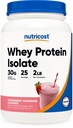 营养成本 Whey 蛋白质隔离剂(草莓奶昔) 2LBS