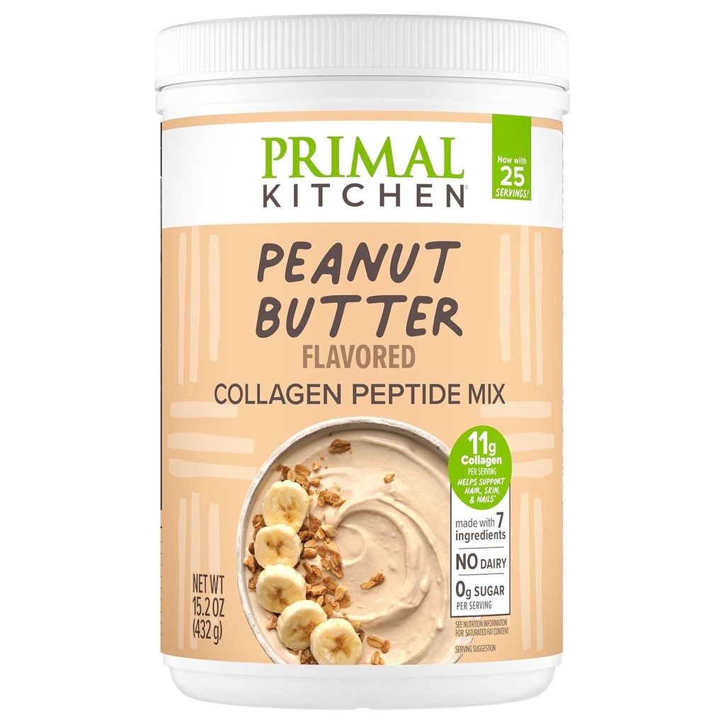 (原始内容存档于2018-09-26) (英语). Primal Kitchen 花生酱 Flavor Collagen Fuel → 喝米克斯,Collagen Peptides, 无乳品, 14.3 Ounces