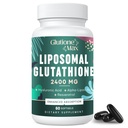 8-in-1 Liposomal Glutathione 2400 MG,高吸收抗氧化剂配方 — 含Hyaluronic酸,Alpha-Lipoic酸,Resveratrol — 皮肤,肝脏解毒和免疫系统,60软胶