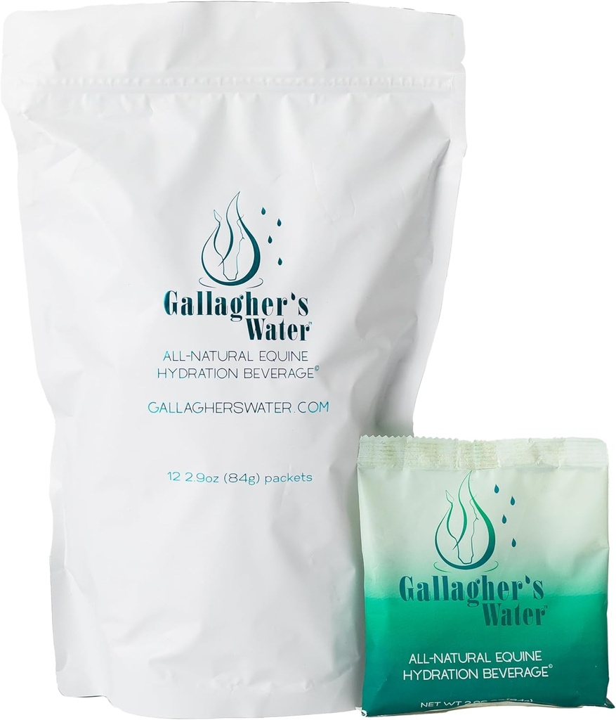 Gallagher的用水 12 包全天然精液处理法 - 增强粉末混合马饮用处理法 帮助鼓励饮用水 - 用所有天然成份制成, FEI Compliant