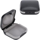 旅行助听器的防护箱 硬小防溅2.16"*2.04"*0.39" Cushioned Internal for 2 Audits, ITE, RIC, CIC (黑色)