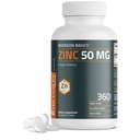 Bronson Zinc 50 MG 高潜力支持免疫,抗氧化剂和皮肤健康 - 非GMO,360蔬菜片