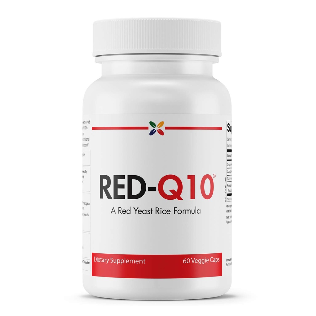 停止现在的老化 - RED-Q10 有机红酵母稻与CoQ10 - 红酵母稻配方 - 60 Veggie Caps
