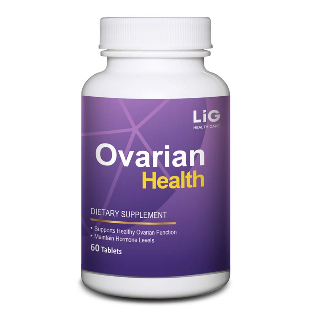 LIG Ovarian Health - 自然补充品(60块) - 缩水 Ovarian Cysts - 平衡荷尔蒙水平 - 保持Ovarian Health - Honeyscuckle Flower