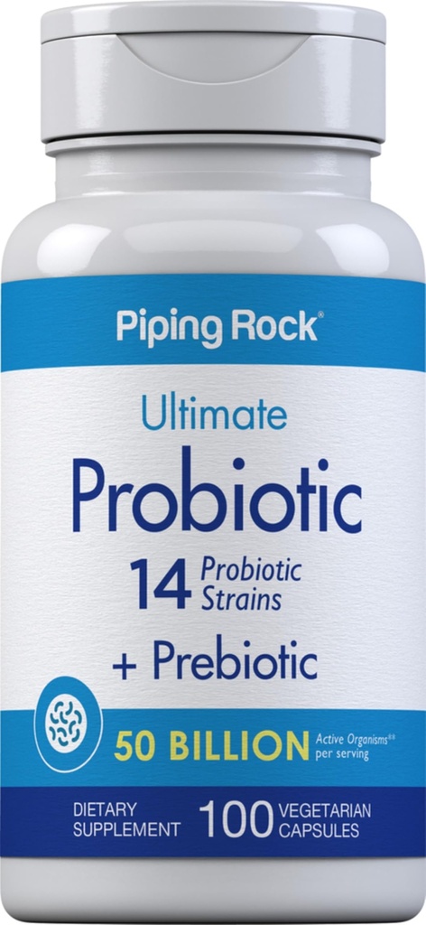(原始内容存档于2019-10-05) (英语). Piping Rock Probiotic and Prebiotic for Men Man = 5000亿 CPU = 100 Capsules = 最终14 Strain 补充 = 蔬菜,非GMO, Gluten Free