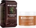 Amla 绿色有机地面超级食品 咖啡和Amla 粉末超级食品 配有南瓜辣椒,20x超集中的Amla