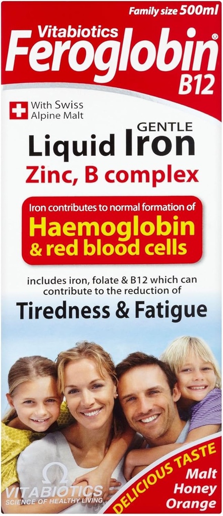 6 单位(包件) 维生素Feroglobin B12 Gentle液态铁、锌、矿物和维生素B 复合体 500ml