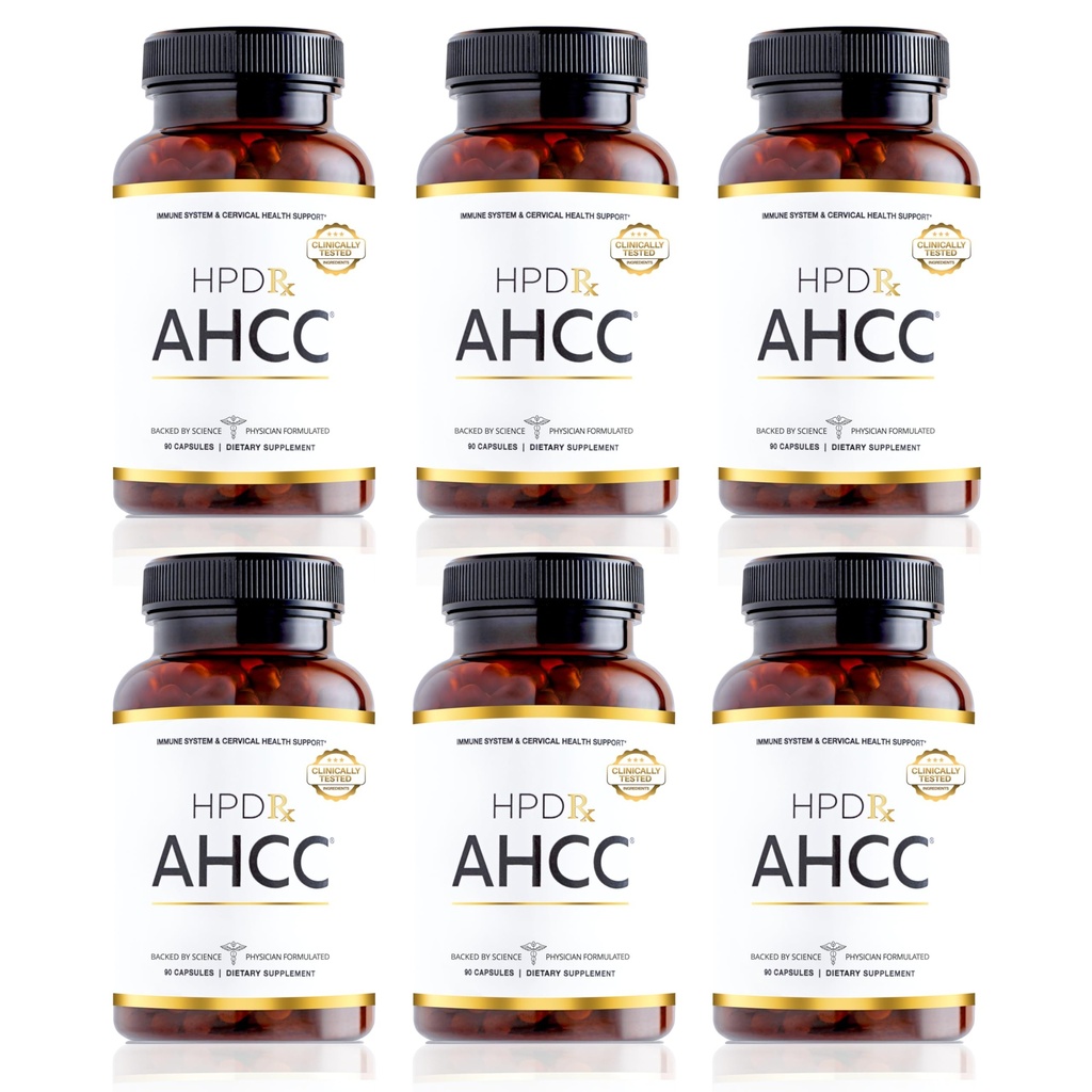 HPD Rx Premium AHCC & Shiitake Mushroom 1100 mg / service 补充品,自然豁免促进剂,维护自然杀手细胞活动 QQ AHCC在30+研究中证明 + 180日供应,6-Pack