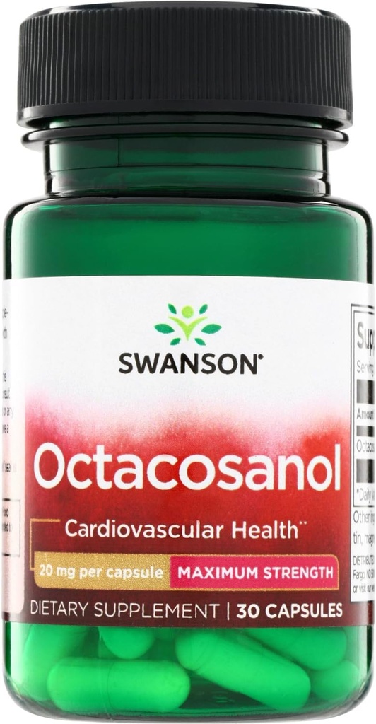 Swanson 最大 Strength Octacosanol 20毫米30卡普尔