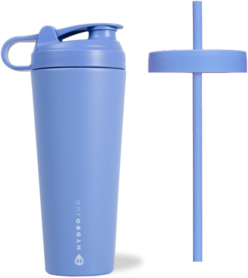 HydroJug 无污钢摇摆杯 24oz - 完美地用于蛋白质摇摆,前期工作饮料,冰咖啡 - 容易搅拌,真空隔热,Cup Holder兼容,BPA Free - Keeps Times for Hours