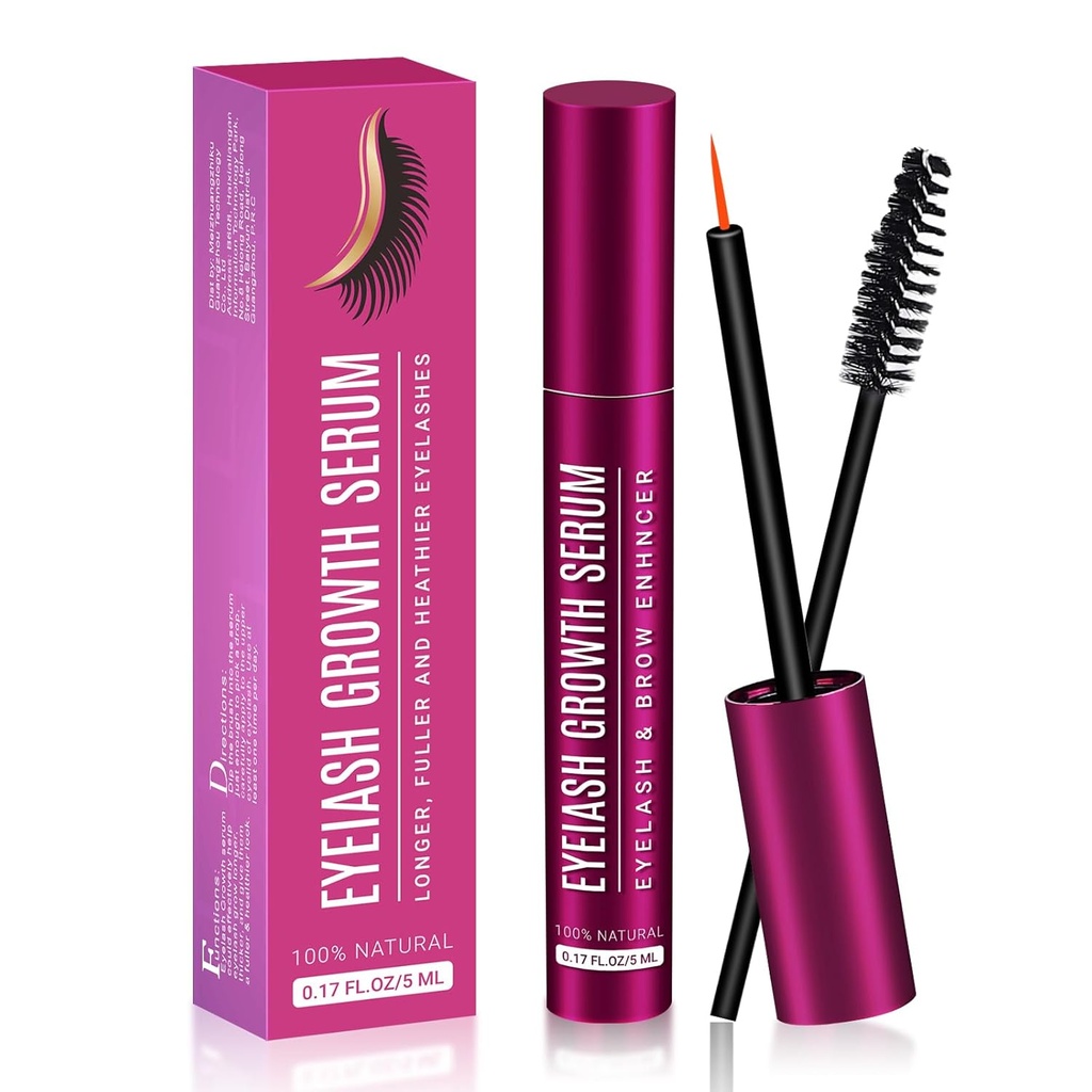 Lash Serum 5ML 眼光生长法 - 长、富勒和Thicker Lashes的精密公式 - 释放自然力量,促进模拟结果