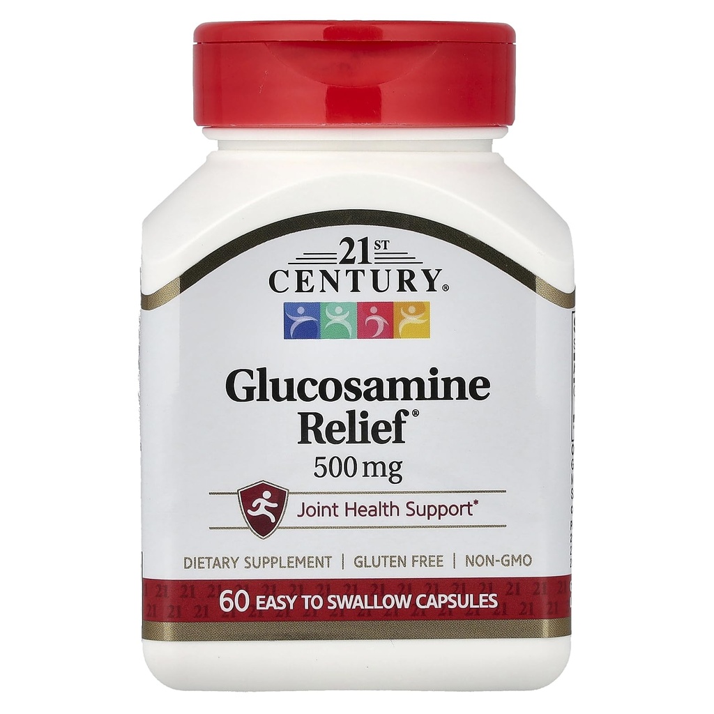 21世纪 Glucosamine Relief, 500 mg, 60 Easy to Swallow Capsules (英语).